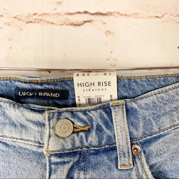 Lucky Brand High Rise Straight Zoe Jeans Size 10 - Picture 4 of 7